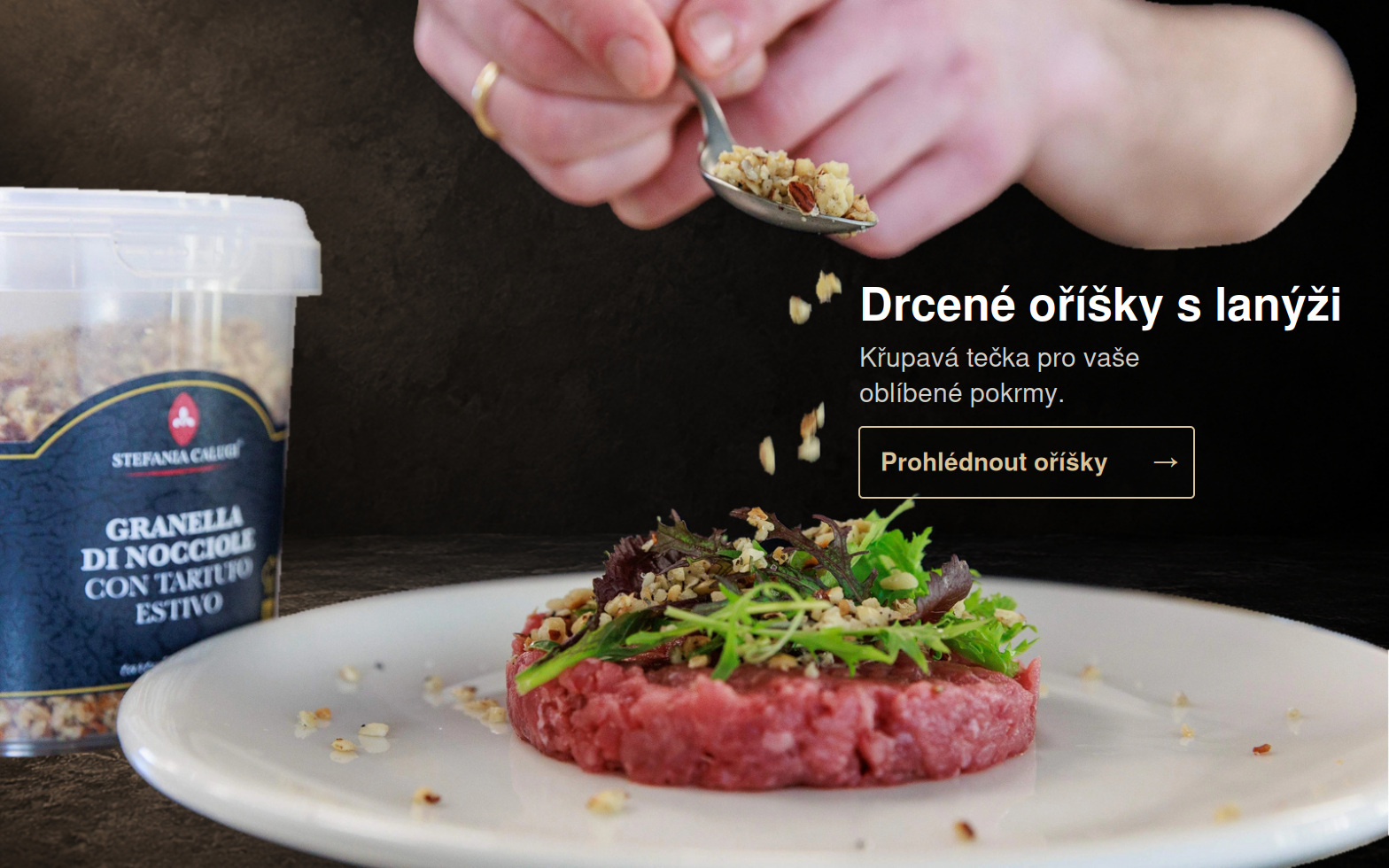 Drcené oříšky s lanýži na tataráku – inspirace k servírování