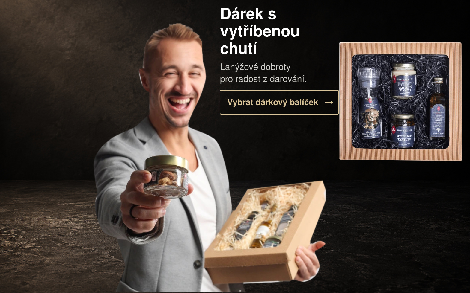 Dárkový koš s výběrem lanýžových specialit