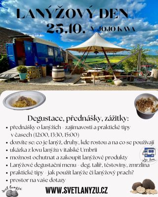 ✨ LANÝŽOVÝ DEN 25.10. v @jojo_kava ✨ Přijďte si užít nezapomenutelný den plný lanýžů, vůní a chutí Itálie! 🇮🇹 🍝 Ochutnáte...