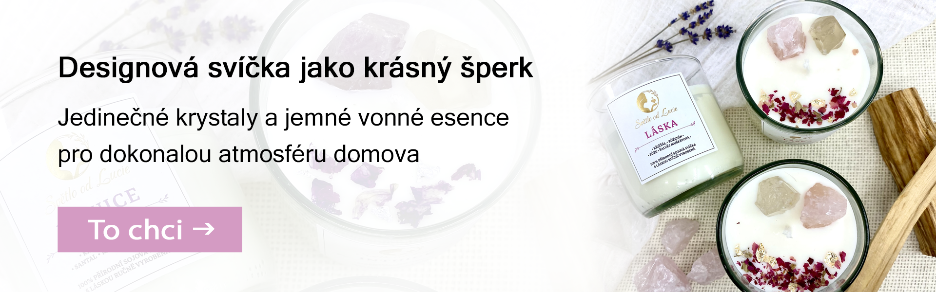 Svíčky s krystaly