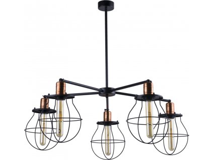 1380 zavesne svietidlo cierne medene manufacture v h 72cm