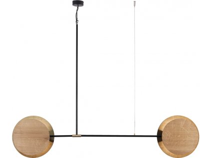 1746 zavesne svietidlo cierne drevene mosadzove minimal ii h 110cm