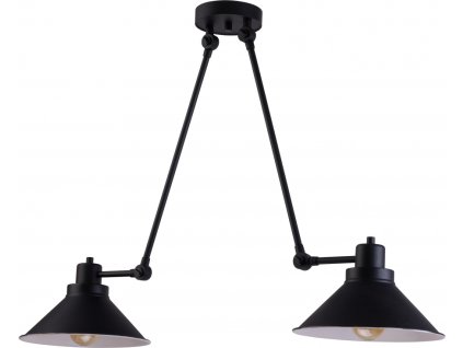 2253 zavesne svietidlo cierne biele techno ii h 61cm