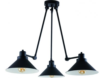 2256 zavesne svietidlo cierne biele techno iii h 61cm