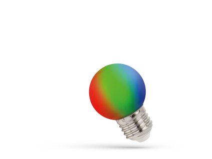 LED BALL G45 E-27 230V 1W RGB PCV SPECTURM