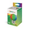 LED BALL G45 E-27 230V 1W RGB PCV SPECTURM