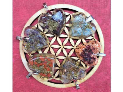 Přívěsek srdce orgonit