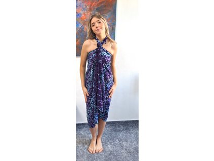 Bali Sarong/Pareo - Lupínky Květů - fialová lila