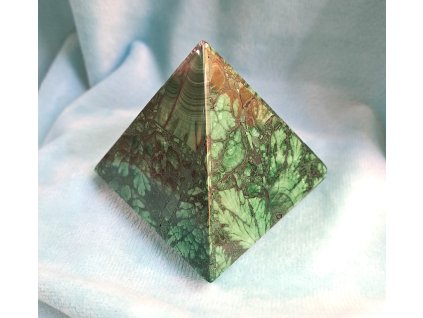 Malachit pyramida extra 70x70 mm