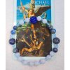 Archanděl Michael - Lapis Lazuli+Modrý chalcedon+Swarovski+Preciosa korálky