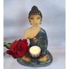 Buddha 20 cm keramika svícen