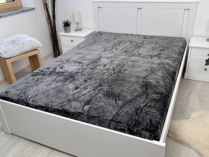 Mikroplyšová plachta 90x200 - tmavo sivá