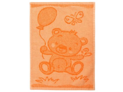 Detsky rucnik Bear orange 30 x 50 cm