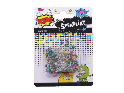 Špendlík s barevnou hlavičkou 100 ks, TOTO, W834618