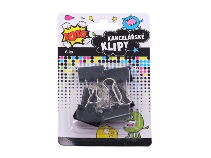 Klip kancelářský 6 ks, 25 mm, TOTO, W834608