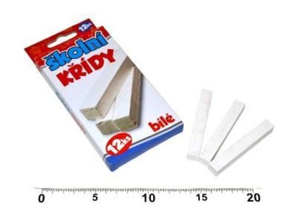 Křídy školní bílé 12 ks, WIKY, 881610