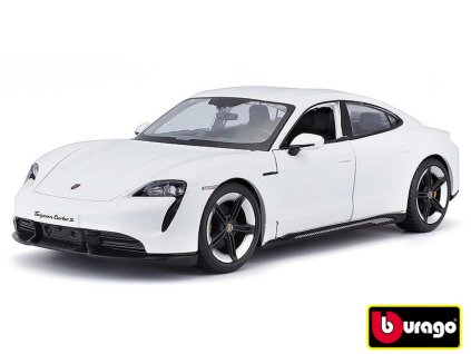 Bburago 1:24 Porsche Taycan Turbo S 2019 Carrara White, W018377