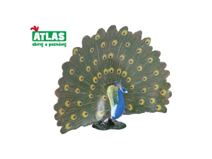 D - Figurka Páv 11,5 cm, Atlas, W001800