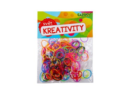 Kouzelné zaplétací gumičky jednobarevné, mix barev 200 ks, W011587