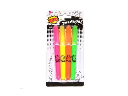 Zvýrazňovače fluo sada 4 ks, TOTO, W832700