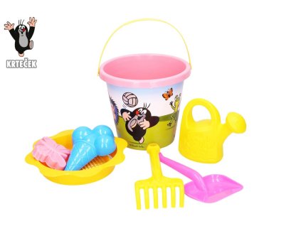 Písek sada Krtek velká 3,5 L růžová, Wiky, W013254