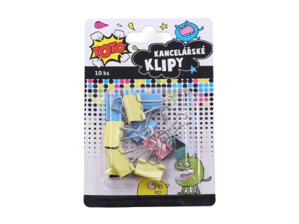 Klip kancelářský 10 ks, 19 mm, TOTO, W834612