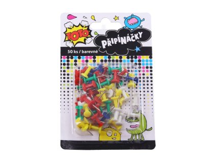 Připínáčky barevné 50 ks, TOTO, W834616
