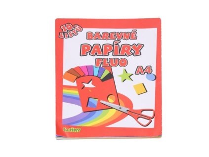 Papíry barevné W fluo A4, 10 listů, WIKY, 886466