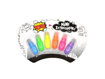 Zvýrazňovač mini sada 6 ks, TOTO, W832704