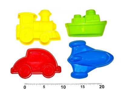 Bábovičky na písek 4 ks, Wiky, W116729