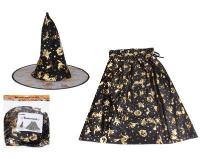 Set karneval - čarodějnice (klobouk, plášť), Wiky, W027547