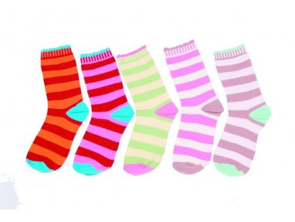 Dětské pruhované ponožky, Pidilidi, PD511, holka - 19-23