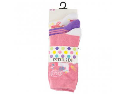 ponožky dívčí- 3pack, Pidilidi, PD0127, Holka - 31-34