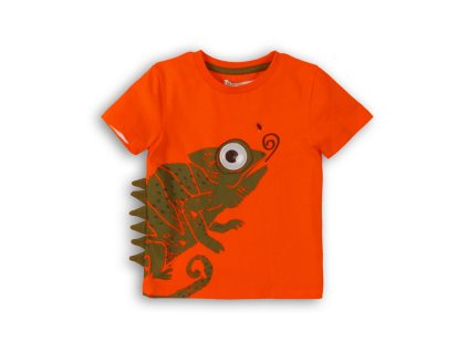 Tričko chlapecké s krátkým rukávem, Minoti, Lizard 1, oranžová - 74/80