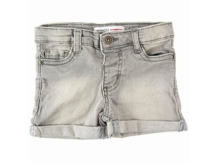 Kraťasy dívčí džínové s elastenem, Minoti, TG DSHORT 4, šedá - 68/80