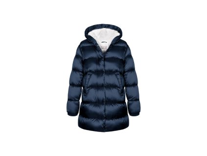 Kabát dívčí nylonový Puffa podšitý microfleecem, Minoti, 12COAT 2, černá - 98/104