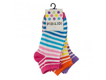 ponožky kotníkové dívčí - 3pack, Pidilidi, PD0130, Holka - 27-30