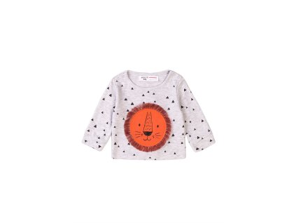 Tričko kojenecké BIO bavlna, Minoti, Simba 1, šedá - 56/62