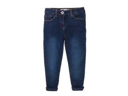 Kalhoty dívčí podšité džínové s elastanem, Minoti, 8GLNJEAN 2, modrá - 80/86