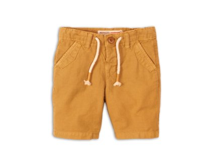 Kraťasy chlapecké lněné, Minoti, Lizard 5, hnědá - 74/80