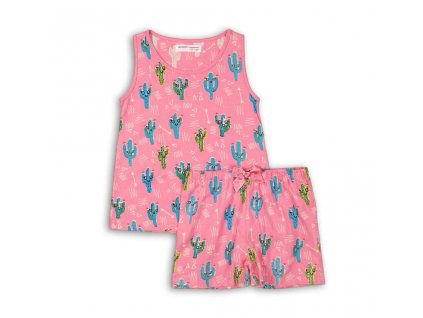 Pyžamo dívčí: kraťasy, Minoti, HWX 166, růžová - 128/134