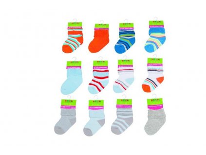 Kojenecké froté ponožky (0 až 6m), Pidilidi, PD506, kluk - 0-6m
