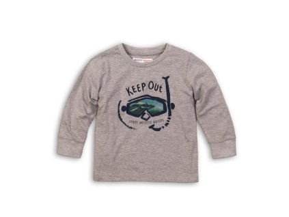 Tričko chlapecké s dlouhým rukávem, Minoti, Cast 6, šedá - 68/80