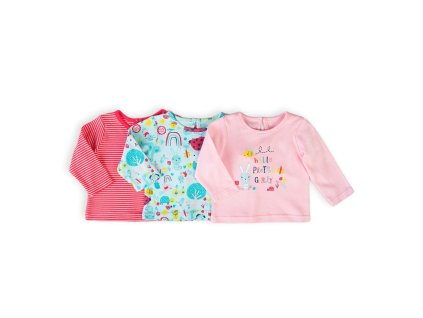 Tričko kojenecké s dlouhým rukávem 3pack, Minoti, Ladybug 4, holka - 68/74