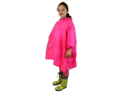 poncho PVC neonová, Pidilidi, PL0066-03, růžová - dětská