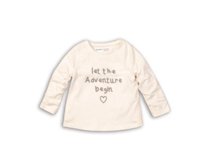 Tričko dívčí s dlouhým rukávem s aplikací, Minoti, TRAVELLER 10, bílá - 68/80