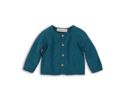 Svetr dívčí celopropínací, Minoti, SQUIRREL 10, modrá - 80/86