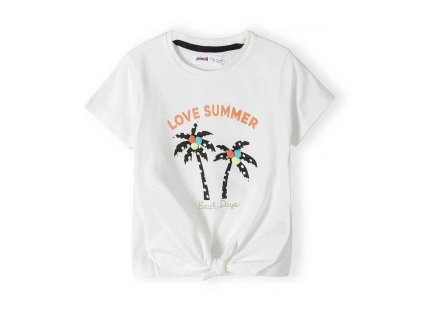 Tríčko dívčí s krátkým rukávem zavazovací, Minoti, field 6, Holka - 98/104