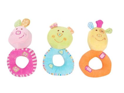 Baby chrastítko 3 druhy, Pidilidi, 5028, oranžová