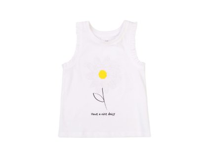 Tílko dívčí, Minoti, Chain 2, bílá - 80/86